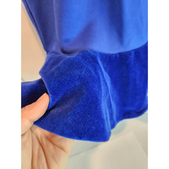 J.Crew Women’s‎ Ruffle Hem Peplum Top Small Cobalt Blue Sleeveless Blouse - Picture 4 of 5